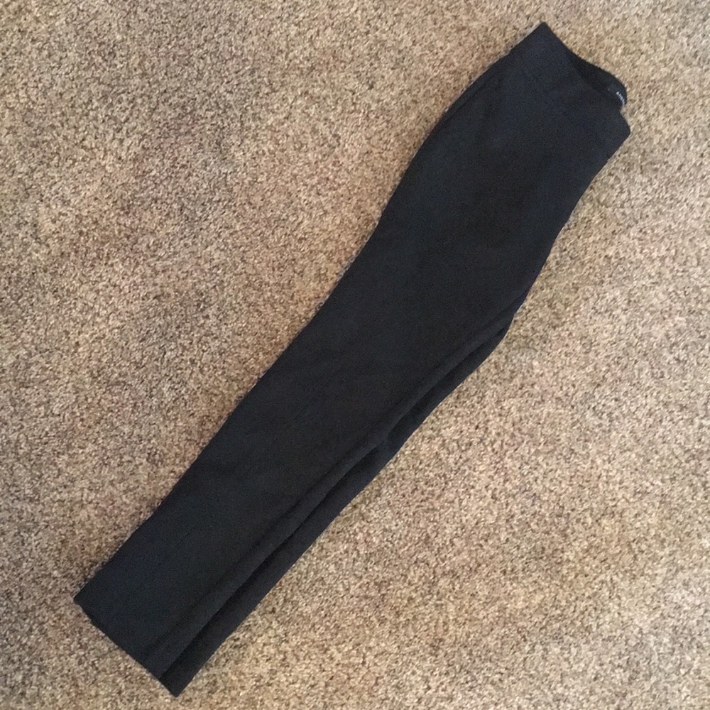 Black suede pants